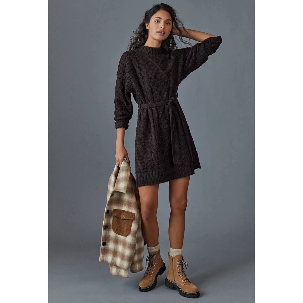 Anthropologie Amadi Leah Cable Knit Sweater Dress NWT SZ 1X - Picture 4 of 15